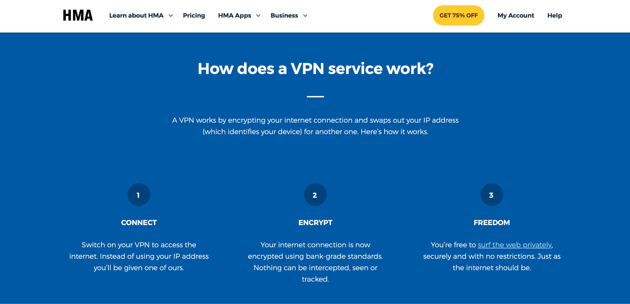 “How VPN works” page