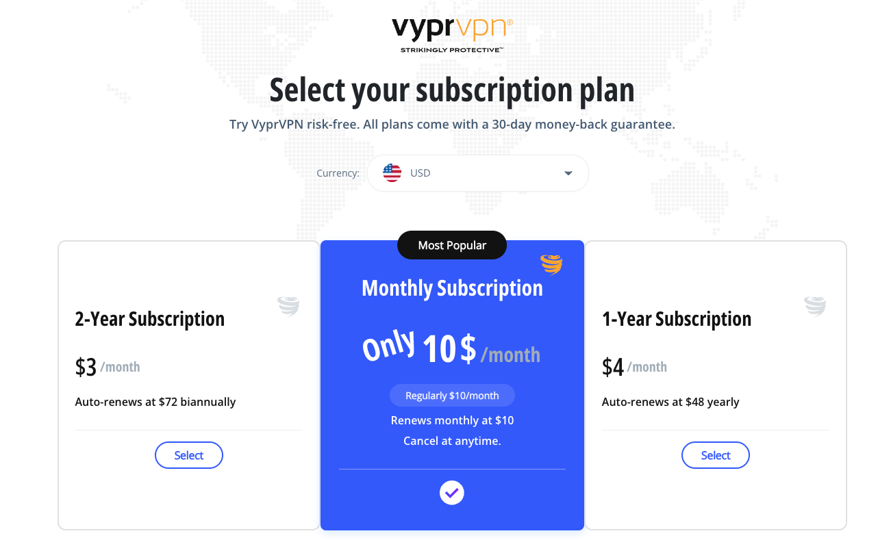 VyprVPN plans