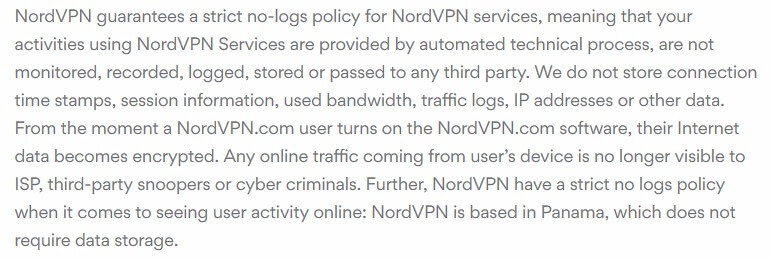 The vendor claims to follow a stringent no-logs policy.