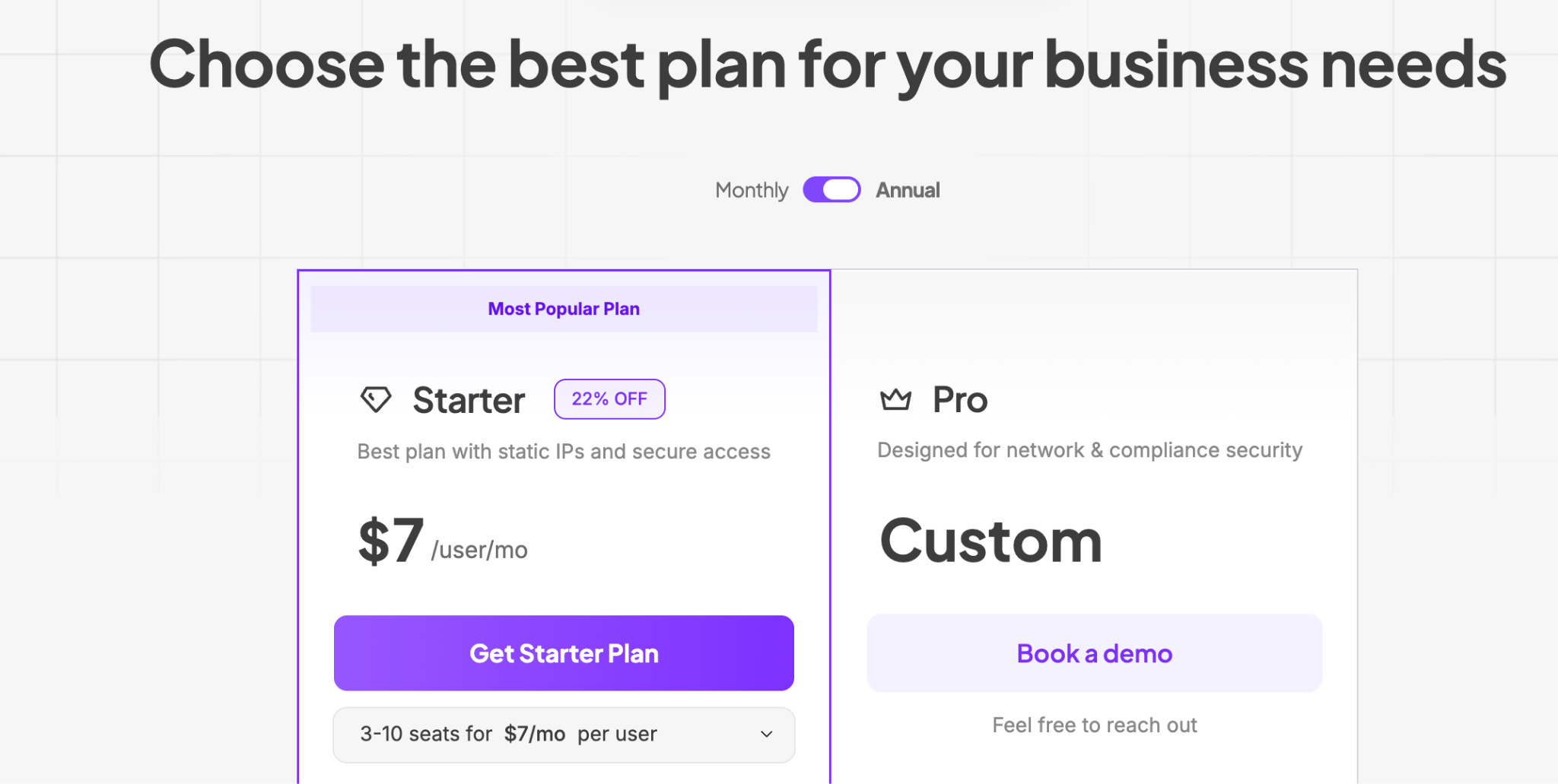 PureVPN business plans