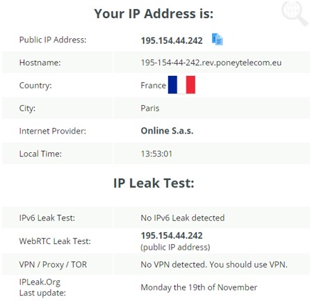 No IP leaks detected